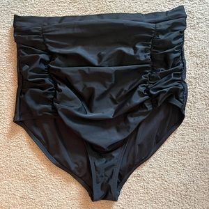 Women’s Shapermint High Waisted Control Bikini Bottoms Size XL Black EUC